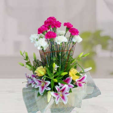 Carnation and Lilies Arrangement 